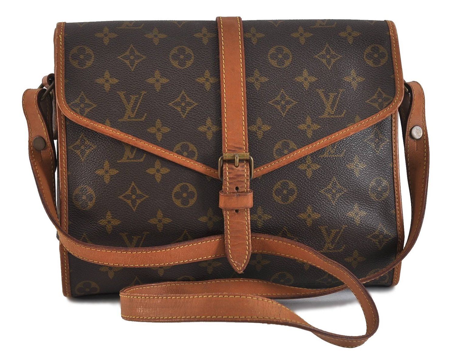 LOUIS VUITTON Monogram Portable Serviette Desktop Organizer Shoulder Bag 5269C