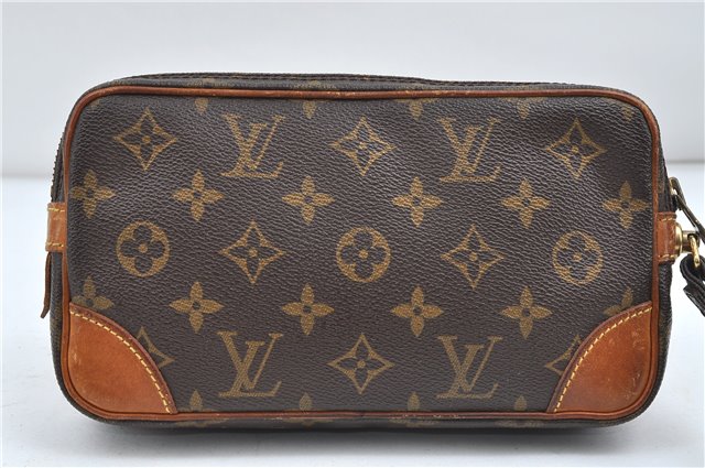 Auth Louis Vuitton Monogram Marly Dragonne PM Clutch Hand Bag M51827 LV 5269D