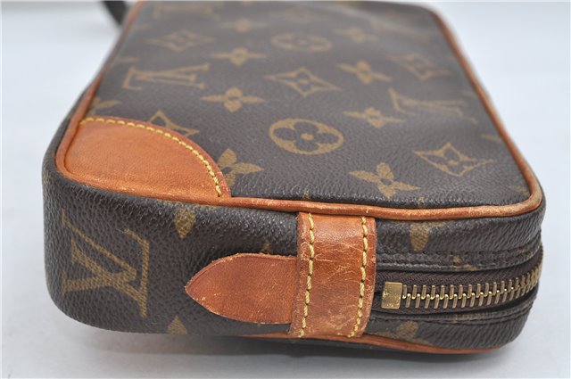 Auth Louis Vuitton Monogram Marly Dragonne PM Clutch Hand Bag M51827 LV 5269D