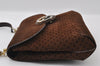 Authentic GUCCI Square GG Suede Leather Shoulder Hand Bag Purse Brown 5269I