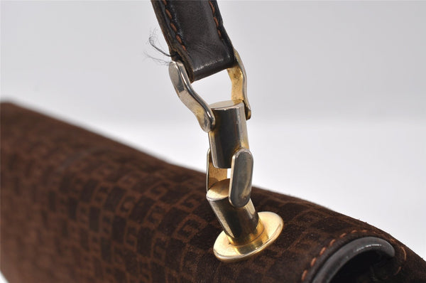 Authentic GUCCI Square GG Suede Leather Shoulder Hand Bag Purse Brown 5269I