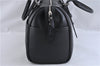 Authentic BURBERRY Vintage Leather Hand Boston Bag Black 5271C