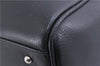 Authentic BURBERRY Vintage Leather Hand Boston Bag Black 5271C