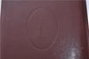 Authentic Cartier Must de Cartier Long Wallet Purse Leather Bordeaux Red 5272C