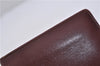 Authentic Cartier Must de Cartier Long Wallet Purse Leather Bordeaux Red 5272C