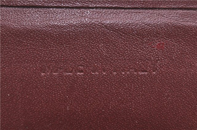 Authentic Cartier Must de Cartier Long Wallet Purse Leather Bordeaux Red 5272C