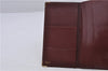 Authentic Cartier Must de Cartier Long Wallet Purse Leather Bordeaux Red 5272C