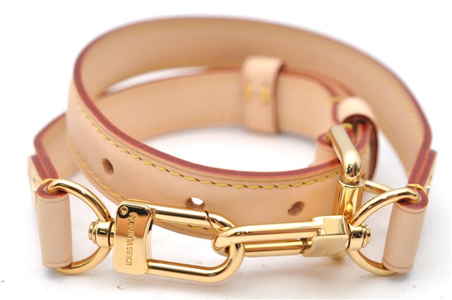Authentic Louis Vuitton Leather Shoulder Strap Beige 21.9-26.6