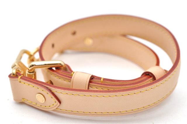 Authentic Louis Vuitton Leather Shoulder Strap Beige 21.9-26.6