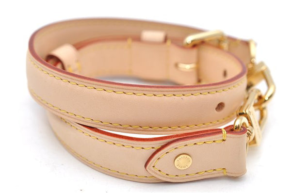Authentic Louis Vuitton Leather Shoulder Strap Beige 21.9-26.6" LV Box 5273D