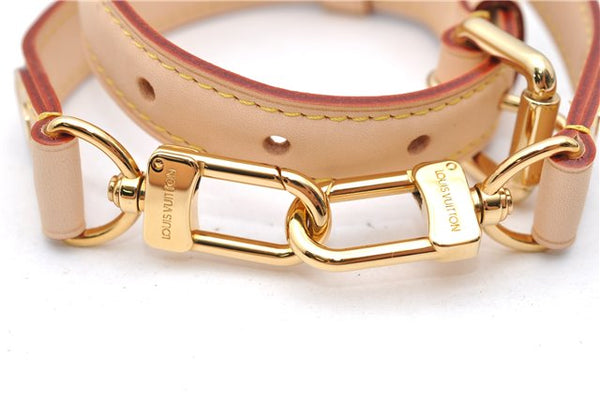 Authentic Louis Vuitton Leather Shoulder Strap Beige 21.9-26.6" LV Box 5273D
