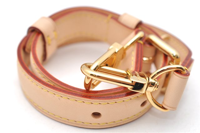 Authentic Louis Vuitton Leather Shoulder Strap Beige 21.9-26.6