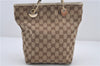 Authentic GUCCI Shoulder Tote Bag GG Canvas Leather 120840 Brown Ivory 5273E