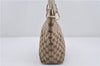 Authentic GUCCI Shoulder Tote Bag GG Canvas Leather 120840 Brown Ivory 5273E