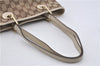 Authentic GUCCI Shoulder Tote Bag GG Canvas Leather 120840 Brown Ivory 5273E
