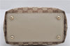 Authentic GUCCI Shoulder Tote Bag GG Canvas Leather 120840 Brown Ivory 5273E