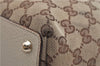 Authentic GUCCI Shoulder Tote Bag GG Canvas Leather 120840 Brown Ivory 5273E