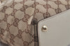 Authentic GUCCI Shoulder Tote Bag GG Canvas Leather 120840 Brown Ivory 5273E
