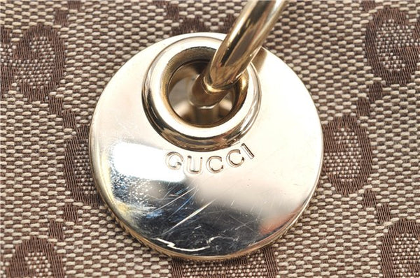 Authentic GUCCI Shoulder Tote Bag GG Canvas Leather 120840 Brown Ivory 5273E