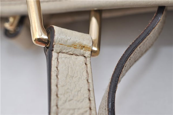 Authentic GUCCI Shoulder Tote Bag GG Canvas Leather 120840 Brown Ivory 5273E