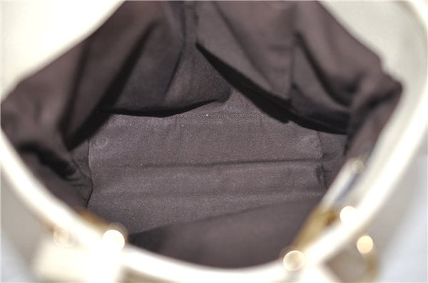 Authentic GUCCI Shoulder Tote Bag GG Canvas Leather 120840 Brown Ivory 5273E