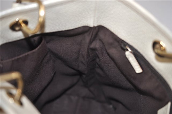 Authentic GUCCI Shoulder Tote Bag GG Canvas Leather 120840 Brown Ivory 5273E