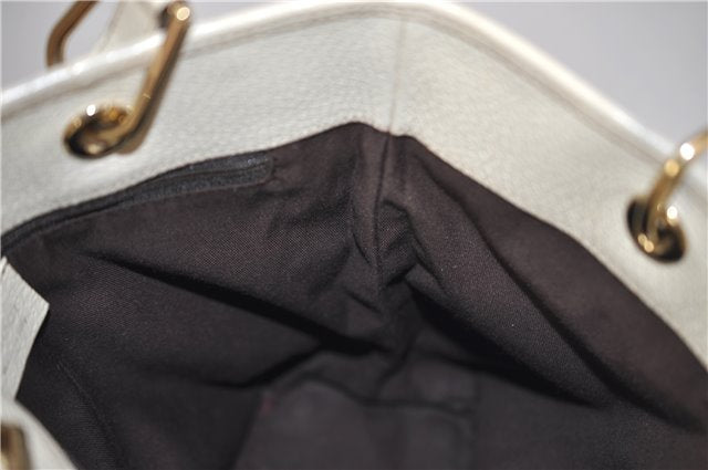 Authentic GUCCI Shoulder Tote Bag GG Canvas Leather 120840 Brown Ivory 5273E
