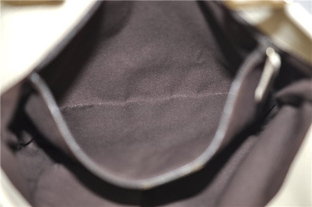 Authentic GUCCI Shoulder Tote Bag GG Canvas Leather 120840 Brown Ivory 5273E