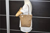 Authentic GUCCI Shoulder Tote Bag GG Canvas Leather 120840 Brown Ivory 5273E