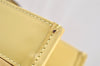 Authentic GUCCI Vintage Shoulder Tote Bag Mesh Leather Yellow 5273I