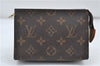 Auth Louis Vuitton Monogram Poche Toilette 15 Cosmetics Pouch M47546 LV 5277D