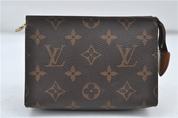 Auth Louis Vuitton Monogram Poche Toilette 15 Cosmetics Pouch M47546 LV 5277D