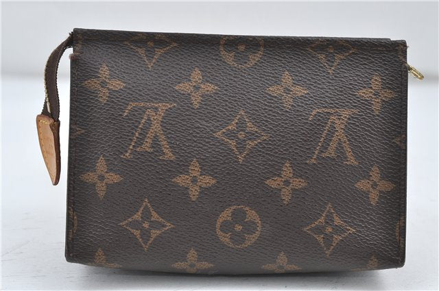 Auth Louis Vuitton Monogram Poche Toilette 15 Cosmetics Pouch M47546 LV 5277D