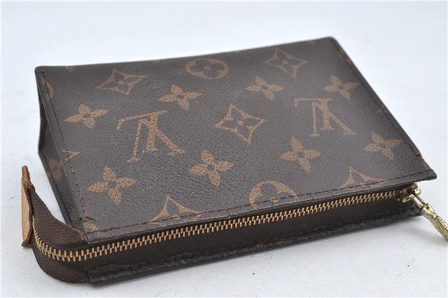 Auth Louis Vuitton Monogram Poche Toilette 15 Cosmetics Pouch M47546 LV 5277D
