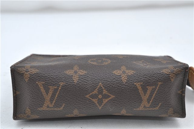 Auth Louis Vuitton Monogram Poche Toilette 15 Cosmetics Pouch M47546 LV 5277D