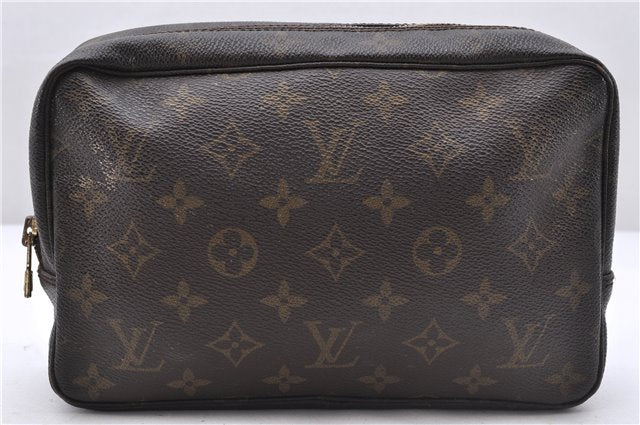 Auth Louis Vuitton Monogram Trousse Toilette 23 Clutch Hand Bag M47524 LV 5278D