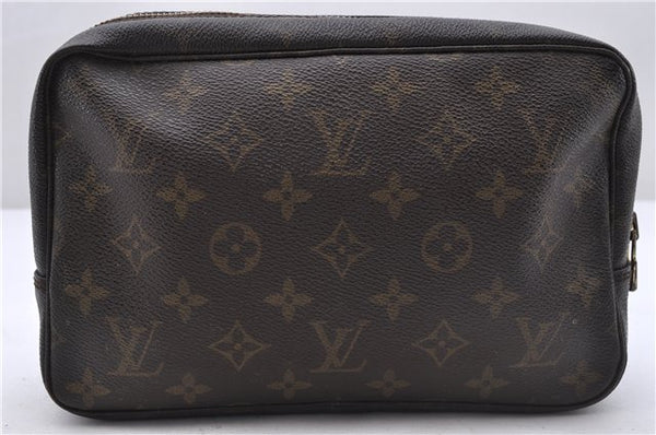 Auth Louis Vuitton Monogram Trousse Toilette 23 Clutch Hand Bag M47524 LV 5278D