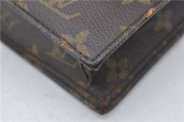 Authentic Louis Vuitton Monogram Pochette Rabat Clutch Hand Bag M51940 LV 5278E