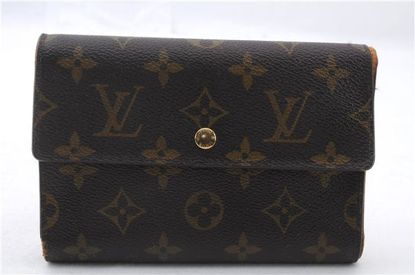 Authentic LOUIS VUITTON Monogram Porte Tresor Etui Papier Wallet M61202 LV 5279C