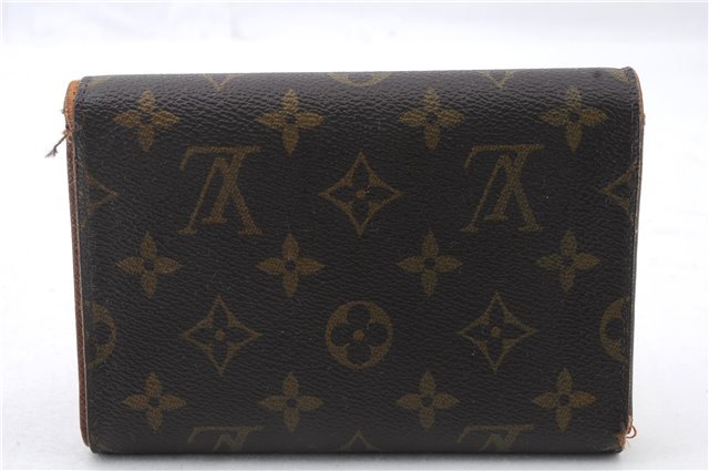 Authentic LOUIS VUITTON Monogram Porte Tresor Etui Papier Wallet M61202 LV 5279C