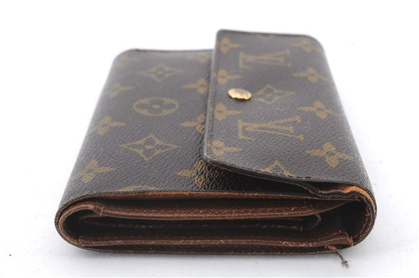 Authentic LOUIS VUITTON Monogram Porte Tresor Etui Papier Wallet M61202 LV 5279C