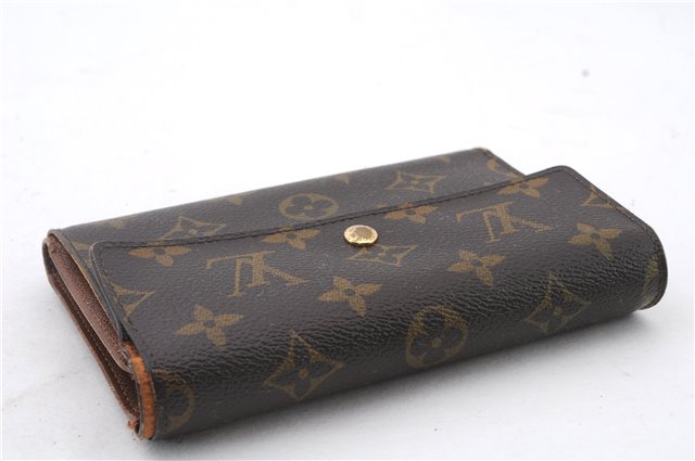 Authentic LOUIS VUITTON Monogram Porte Tresor Etui Papier Wallet M61202 LV 5279C