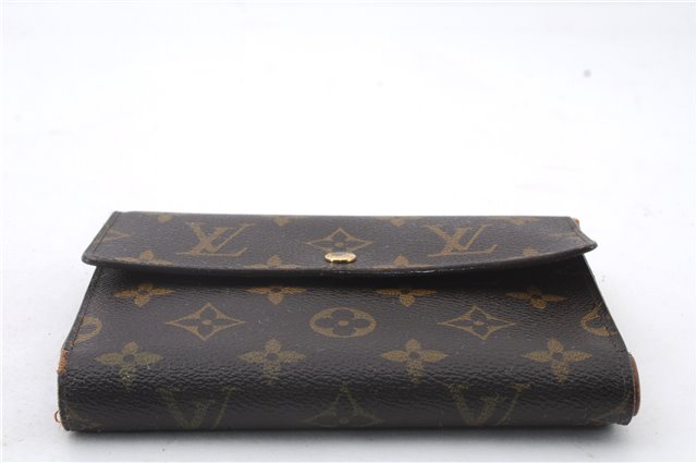 Authentic LOUIS VUITTON Monogram Porte Tresor Etui Papier Wallet M61202 LV 5279C