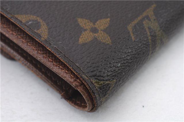 Authentic LOUIS VUITTON Monogram Porte Tresor Etui Papier Wallet M61202 LV 5279C