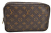 Auth Louis Vuitton Monogram Trousse Toilette 23 Clutch Hand Bag M47524 LV 5279I