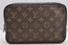 Auth Louis Vuitton Monogram Trousse Toilette 23 Clutch Hand Bag M47524 LV 5279I