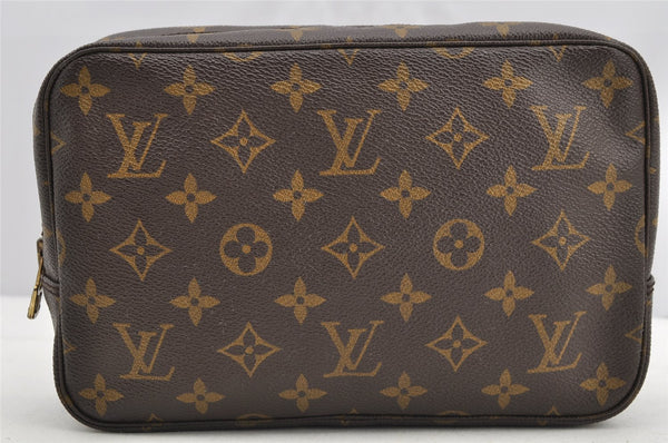 Auth Louis Vuitton Monogram Trousse Toilette 23 Clutch Hand Bag M47524 LV 5279I