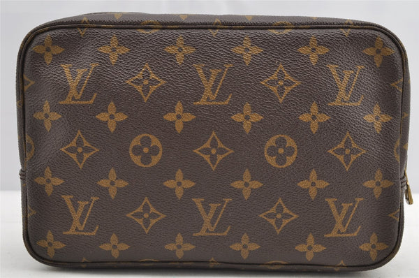 Auth Louis Vuitton Monogram Trousse Toilette 23 Clutch Hand Bag M47524 LV 5279I