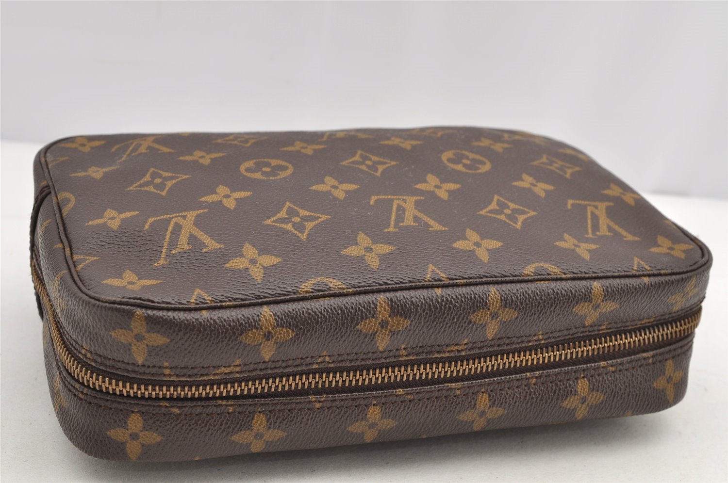 Auth Louis Vuitton Monogram Trousse Toilette 23 Clutch Hand Bag M47524 LV 5279I