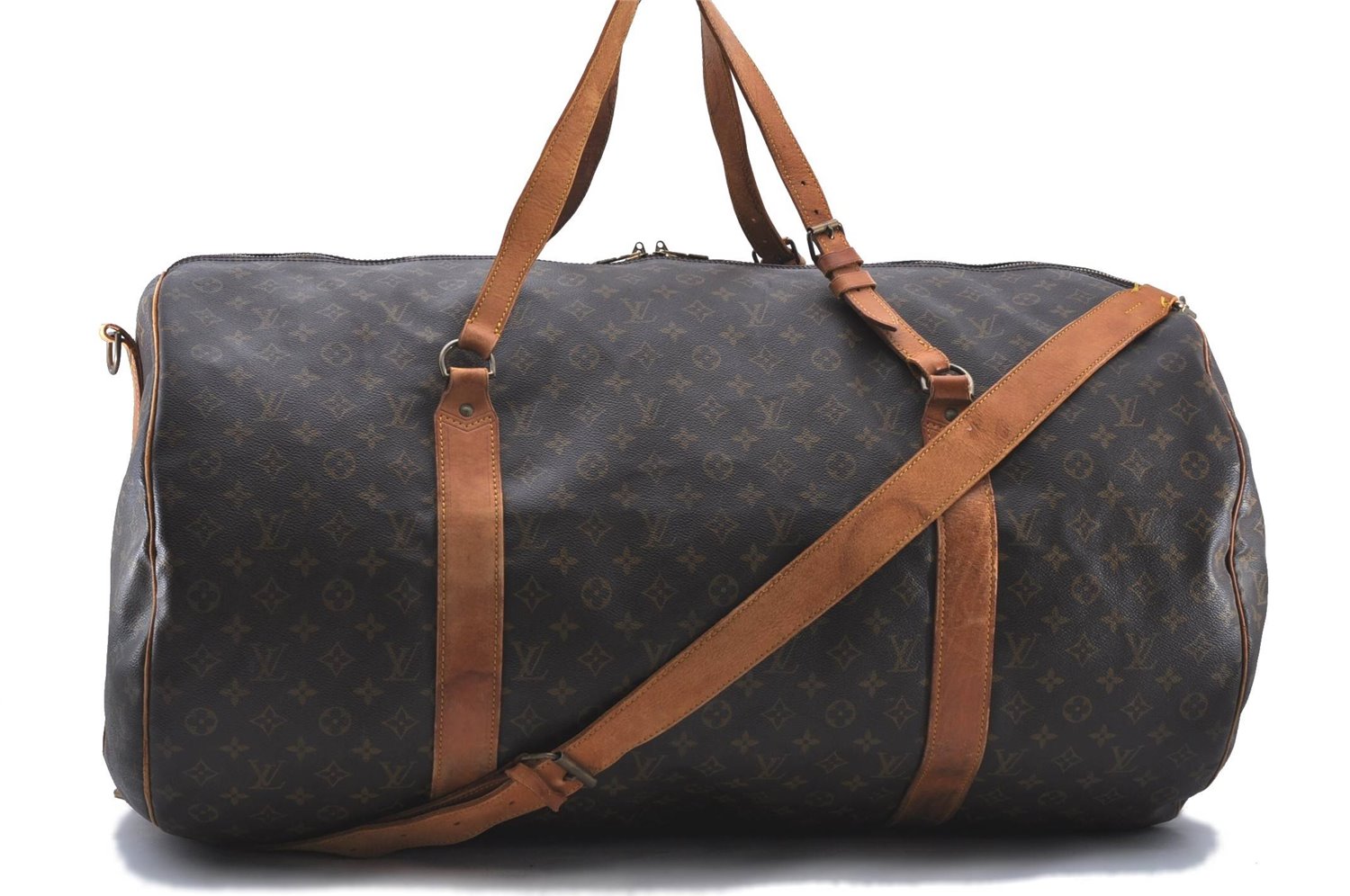 Authentic LOUIS VUITTON Monogram Sac Polochon 2Way Boston Bag M41222 LV 5282C